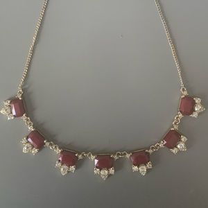 Maroon Jeweled Necklace